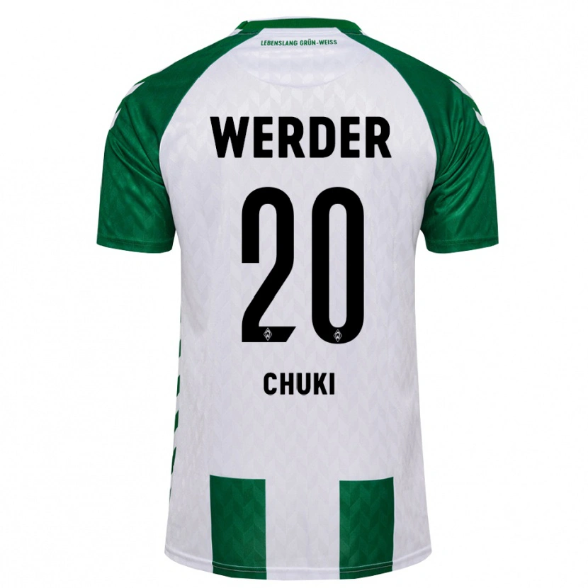 Danxen Bambino Maglia Chuki #20 Verde Bianco Kit Gara Home 2026/27 Maglietta