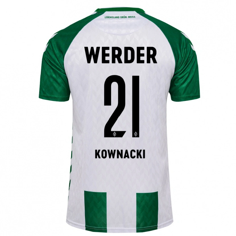 Danxen Bambino Maglia Dawid Kownacki #21 Verde Bianco Kit Gara Home 2026/27 Maglietta