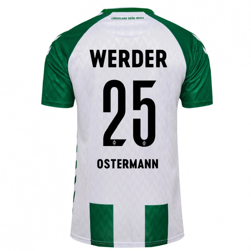 Danxen Bambino Maglia Ben Ostermann #25 Verde Bianco Kit Gara Home 2026/27 Maglietta