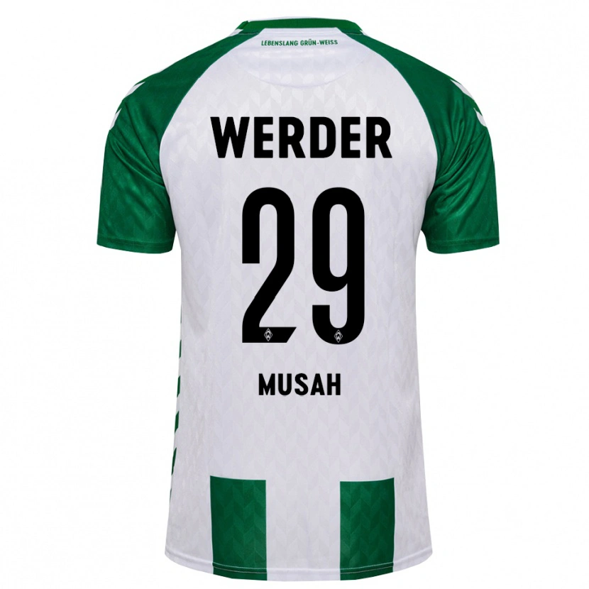 Danxen Bambino Maglia Salim Musah #29 Verde Bianco Kit Gara Home 2026/27 Maglietta