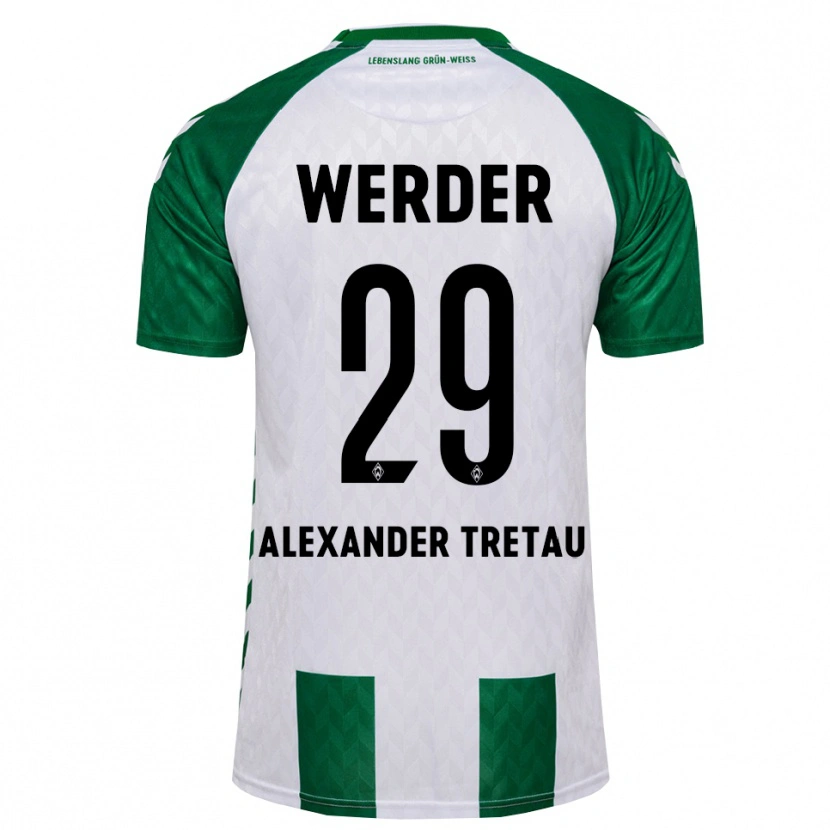 Danxen Bambino Maglia Hans Alexander Tretau #29 Verde Bianco Kit Gara Home 2026/27 Maglietta