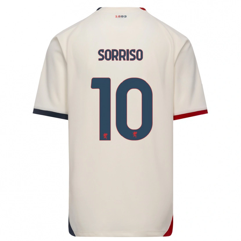 Danxen Bambino Maglia Felipe Mastropietro #10 Bianco Avorio Rosso Kit Gara Away 2026/27 Maglietta