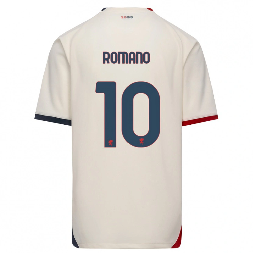 Danxen Bambino Maglia Marco Romano #10 Bianco Avorio Rosso Kit Gara Away 2026/27 Maglietta