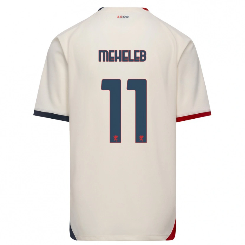 Danxen Bambino Maglia Sami Meheleb #11 Bianco Avorio Rosso Kit Gara Away 2026/27 Maglietta