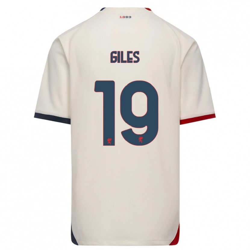 Danxen Bambino Maglia Heidi Giles #19 Bianco Avorio Rosso Kit Gara Away 2026/27 Maglietta