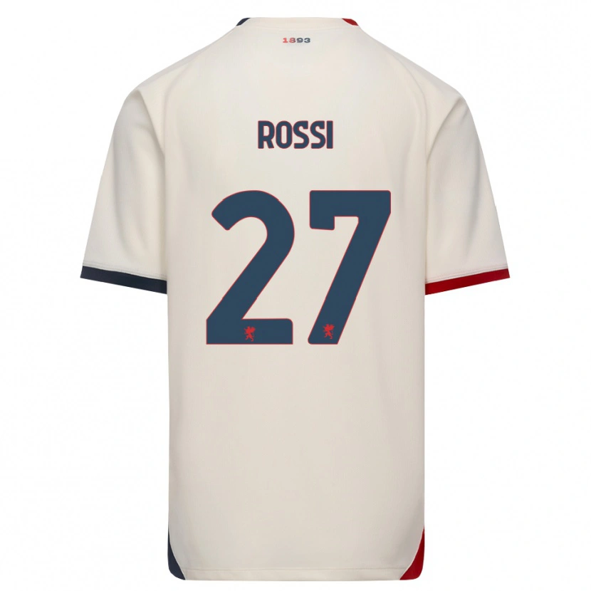 Danxen Bambino Maglia Lucrezia Rossi #27 Bianco Avorio Rosso Kit Gara Away 2026/27 Maglietta