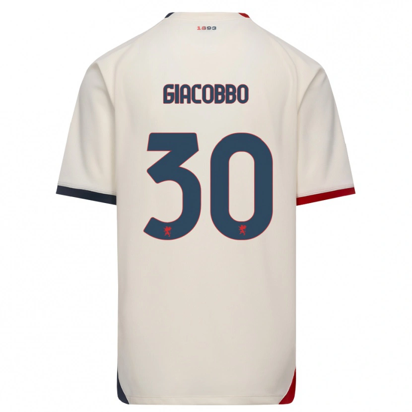 Danxen Bambino Maglia Giulia Giacobbo #30 Bianco Avorio Rosso Kit Gara Away 2026/27 Maglietta