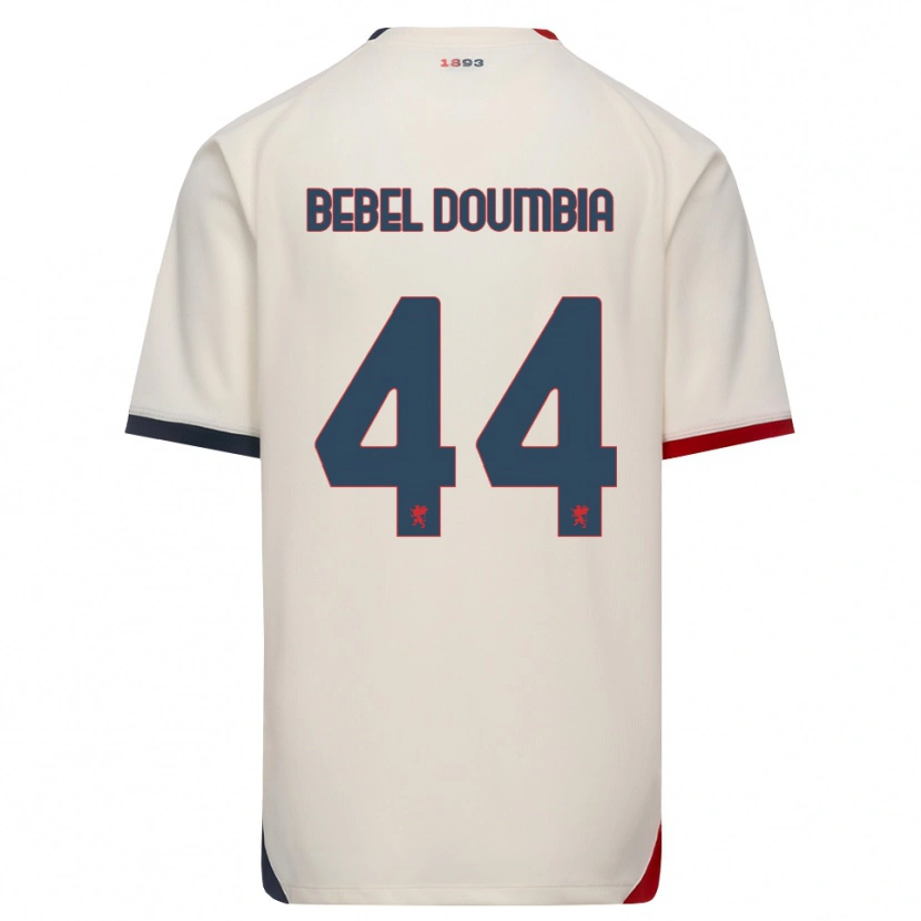 Danxen Bambino Maglia Chec Bebel Doumbia #44 Bianco Avorio Rosso Kit Gara Away 2026/27 Maglietta