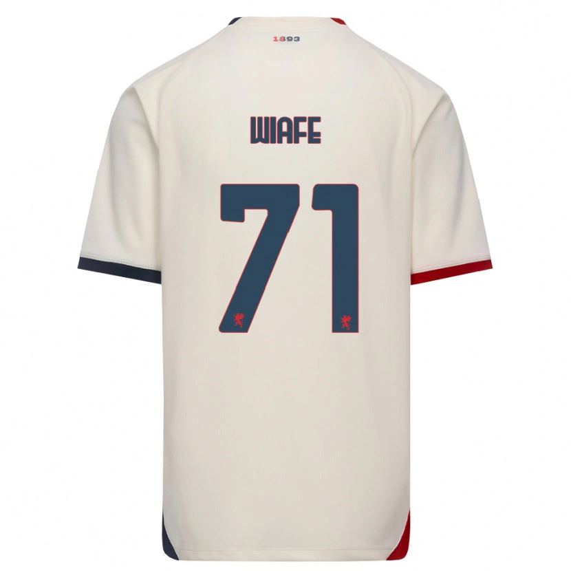Danxen Bambino Maglia Samuel Wiafe #71 Bianco Avorio Rosso Kit Gara Away 2026/27 Maglietta