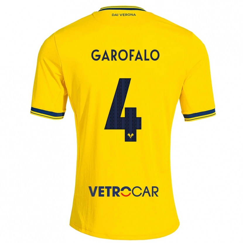 Danxen Bambino Maglia Lorenzo Garofalo #4 Giallo Rosso Kit Gara Away 2026/27 Maglietta