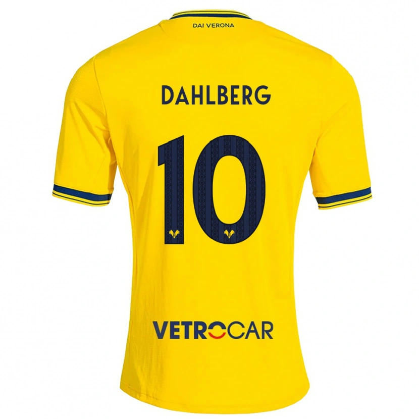 Danxen Bambino Maglia Jonna Dahlberg #10 Giallo Rosso Kit Gara Away 2026/27 Maglietta