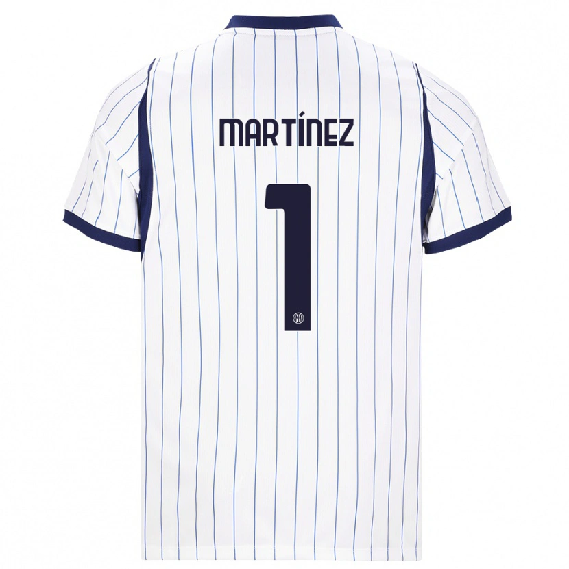 Danxen Bambino Maglia Josep Martínez #1 Bianco Blu Navy Kit Gara Away 2026/27 Maglietta