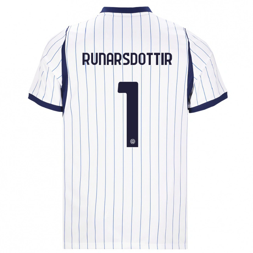 Danxen Bambino Maglia Cecilía Rán Rúnarsdóttir #1 Bianco Blu Navy Kit Gara Away 2026/27 Maglietta