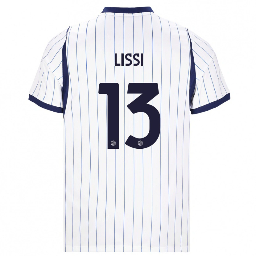 Danxen Bambino Maglia Thomas Lissi #13 Bianco Blu Navy Kit Gara Away 2026/27 Maglietta
