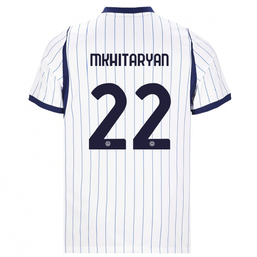 Danxen Bambino Maglia Henrikh Mkhitaryan #22 Bianco Blu Navy Kit Gara Away 2026/27 Maglietta