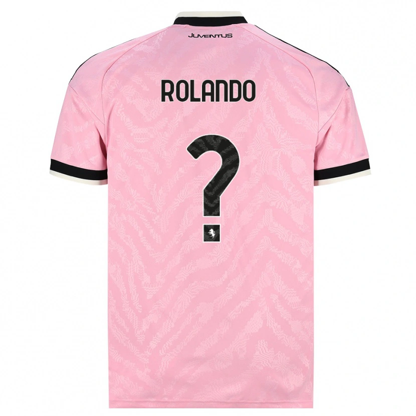 Danxen Bambino Maglia Matteo Rolando #0 Rosa Nero Kit Gara Away 2026/27 Maglietta