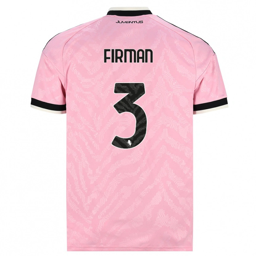 Danxen Bambino Maglia Andriy Firman #3 Rosa Nero Kit Gara Away 2026/27 Maglietta