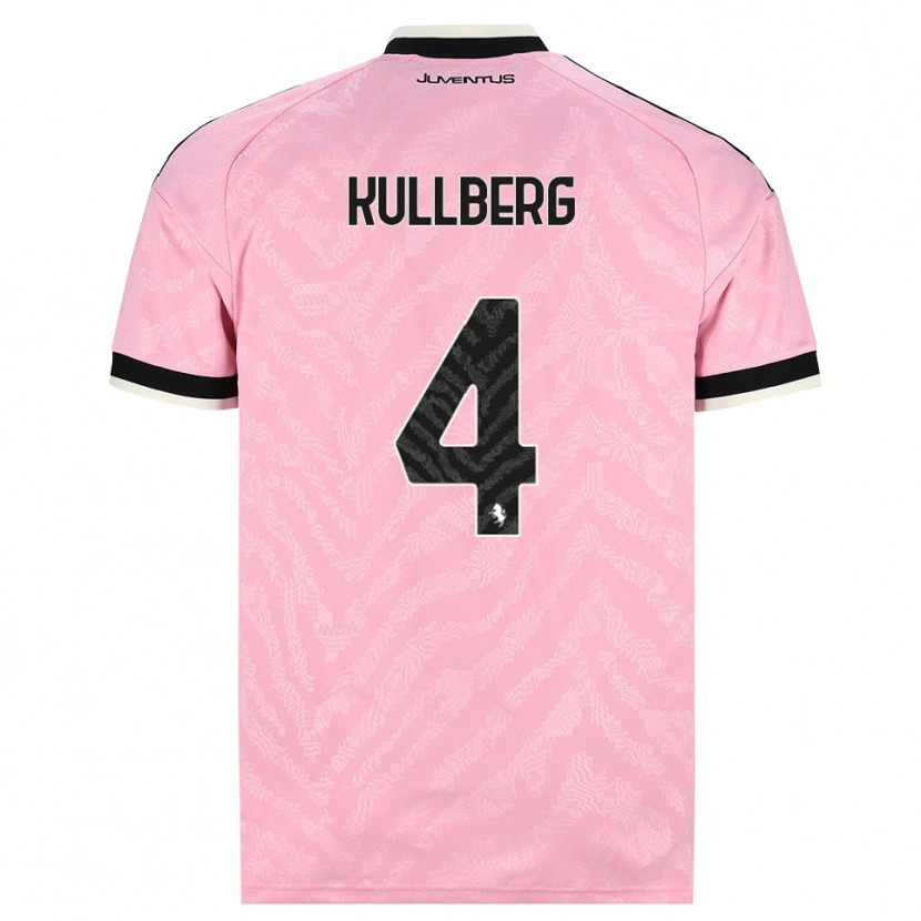 Danxen Bambino Maglia Emma Nanny Charlotte Kullberg #4 Rosa Nero Kit Gara Away 2026/27 Maglietta