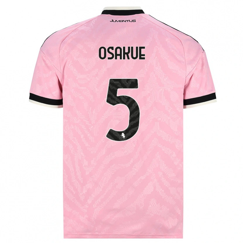 Danxen Bambino Maglia Denaly Osakue #5 Rosa Nero Kit Gara Away 2026/27 Maglietta