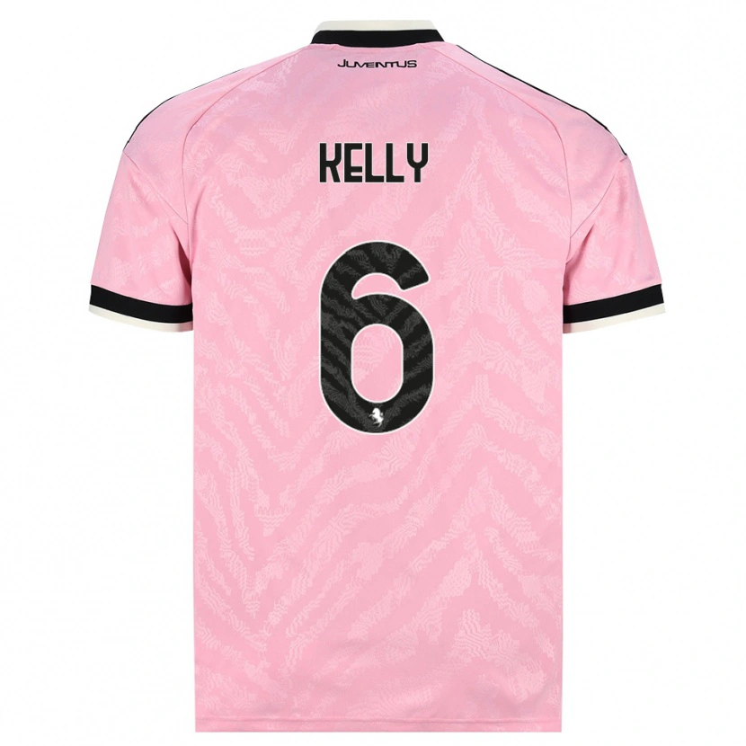 Danxen Bambino Maglia Lloyd Kelly #6 Rosa Nero Kit Gara Away 2026/27 Maglietta