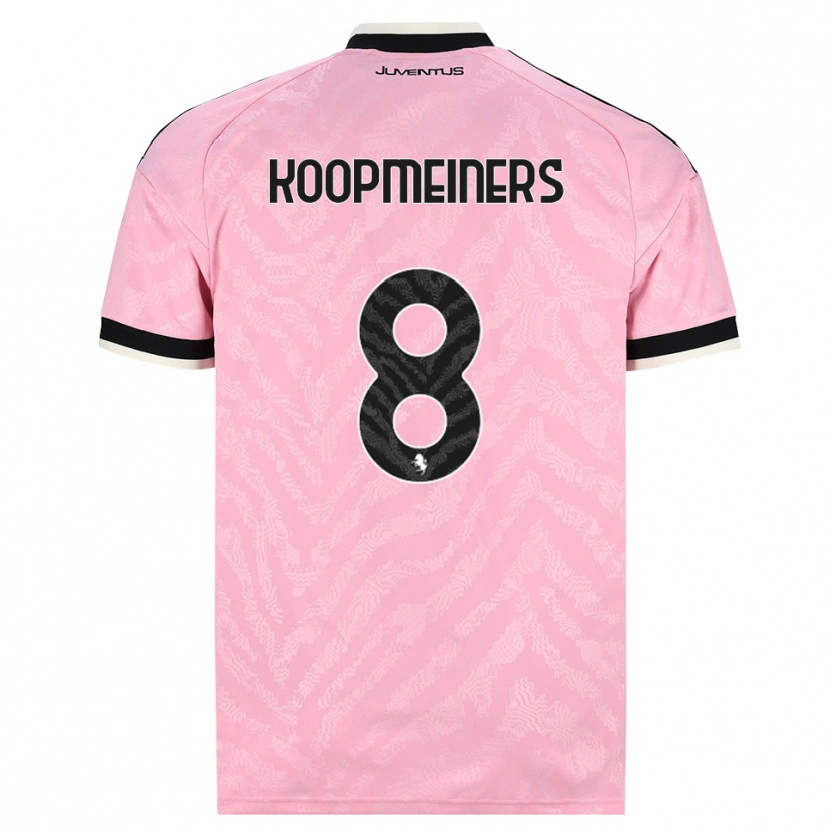 Danxen Bambino Maglia Teun Koopmeiners #8 Rosa Nero Kit Gara Away 2026/27 Maglietta