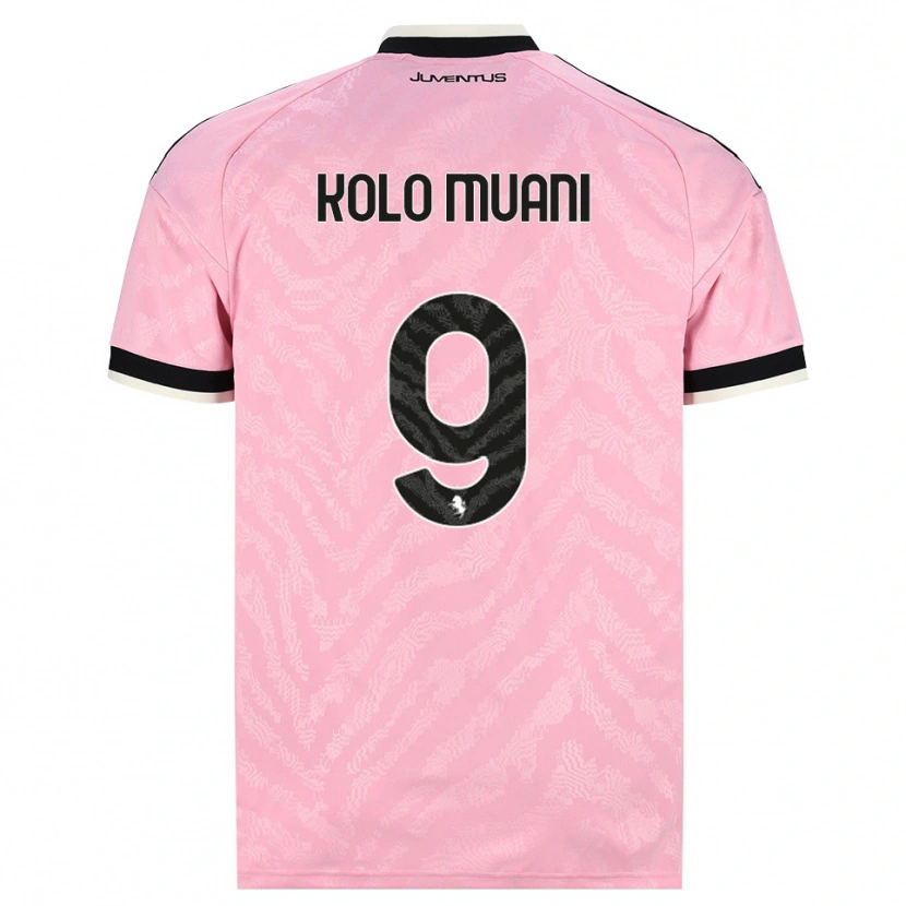 Danxen Bambino Maglia Randal Kolo Muani #9 Rosa Nero Kit Gara Away 2026/27 Maglietta