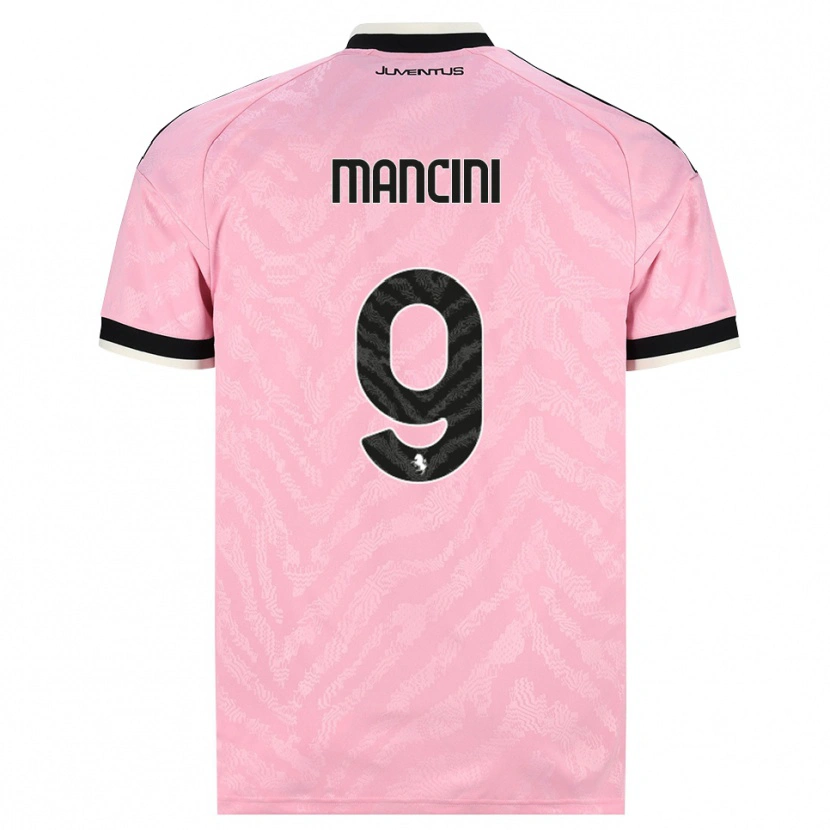 Danxen Bambino Maglia Tommaso Mancini #9 Rosa Nero Kit Gara Away 2026/27 Maglietta