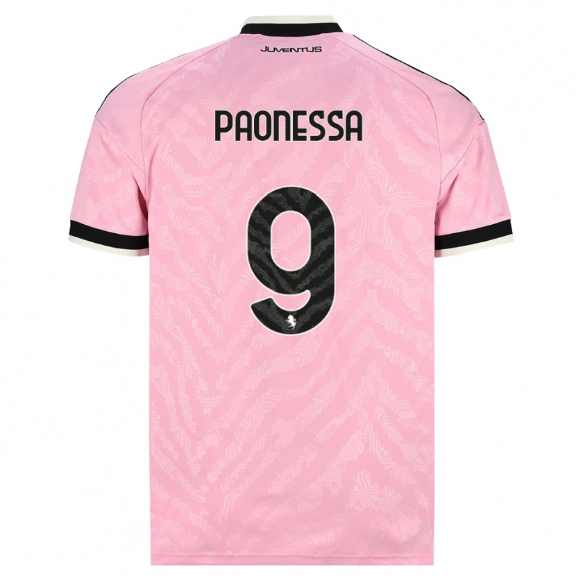 Danxen Bambino Maglia Riccardo Paonessa #9 Rosa Nero Kit Gara Away 2026/27 Maglietta