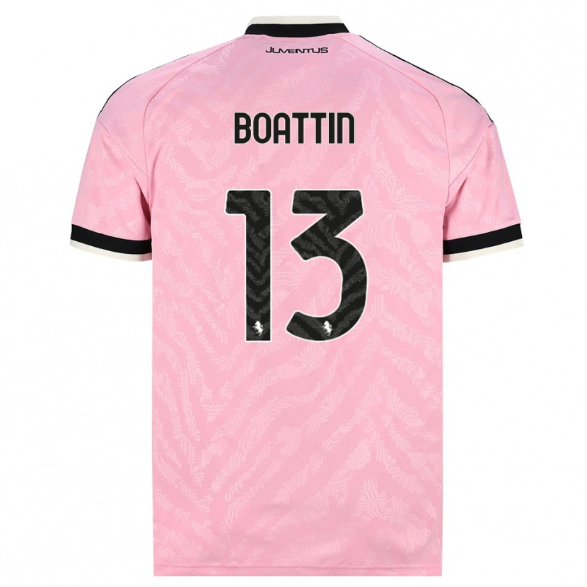 Danxen Bambino Maglia Lisa Boattin #13 Rosa Nero Kit Gara Away 2026/27 Maglietta