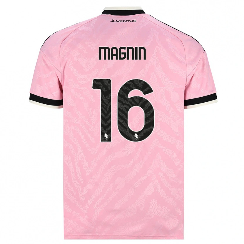 Danxen Bambino Maglia Pauline Peyraud-Magnin #16 Rosa Nero Kit Gara Away 2026/27 Maglietta