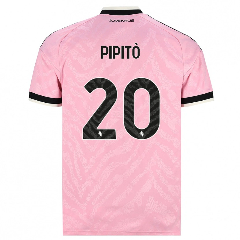 Danxen Bambino Maglia Giuseppe Pipitò #20 Rosa Nero Kit Gara Away 2026/27 Maglietta