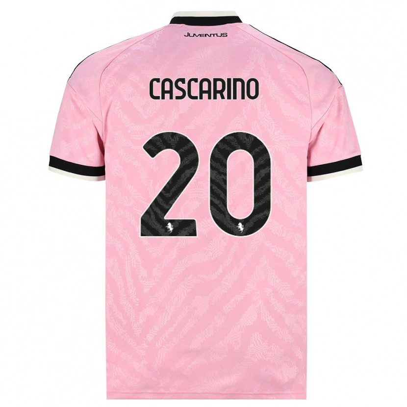 Danxen Bambino Maglia Estelle Cascarino #20 Rosa Nero Kit Gara Away 2026/27 Maglietta