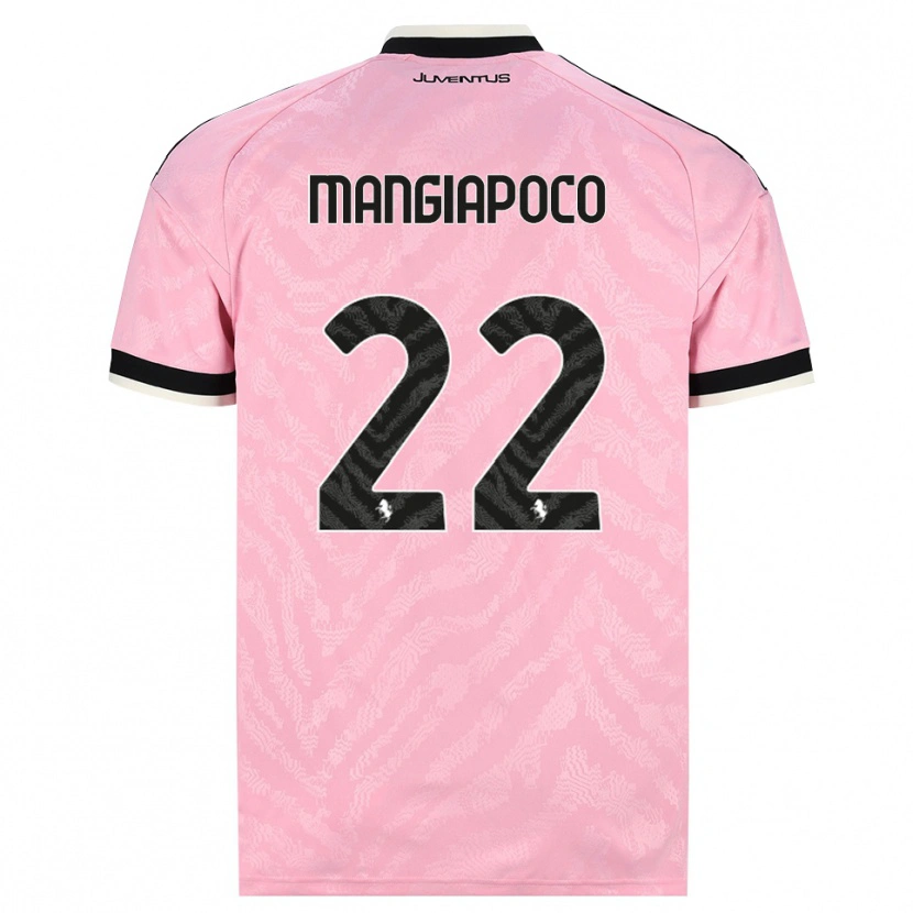 Danxen Bambino Maglia Stefano Mangiapoco #22 Rosa Nero Kit Gara Away 2026/27 Maglietta