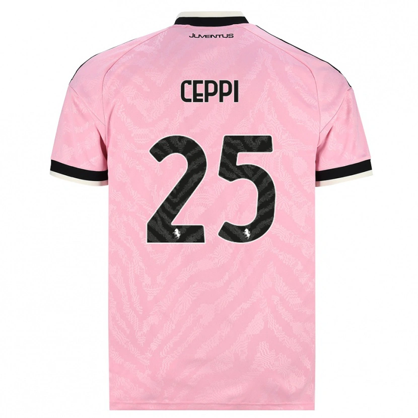 Danxen Bambino Maglia Paolo Ceppi #25 Rosa Nero Kit Gara Away 2026/27 Maglietta