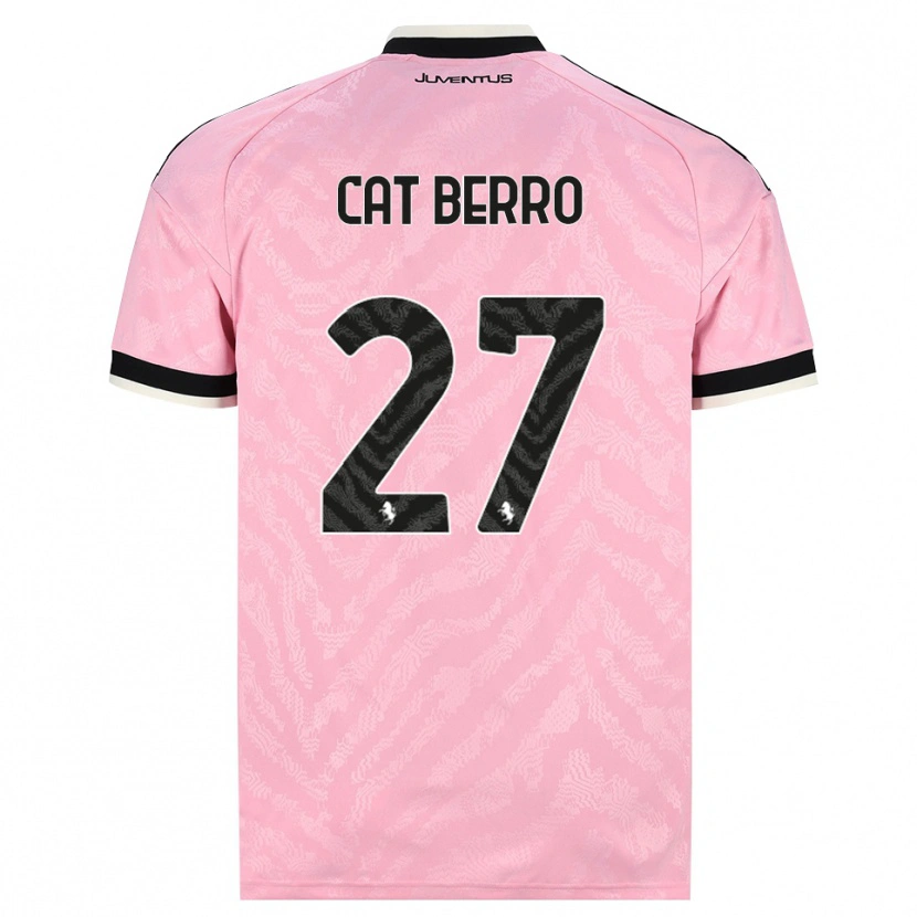 Danxen Bambino Maglia Simone Cat Berro #27 Rosa Nero Kit Gara Away 2026/27 Maglietta