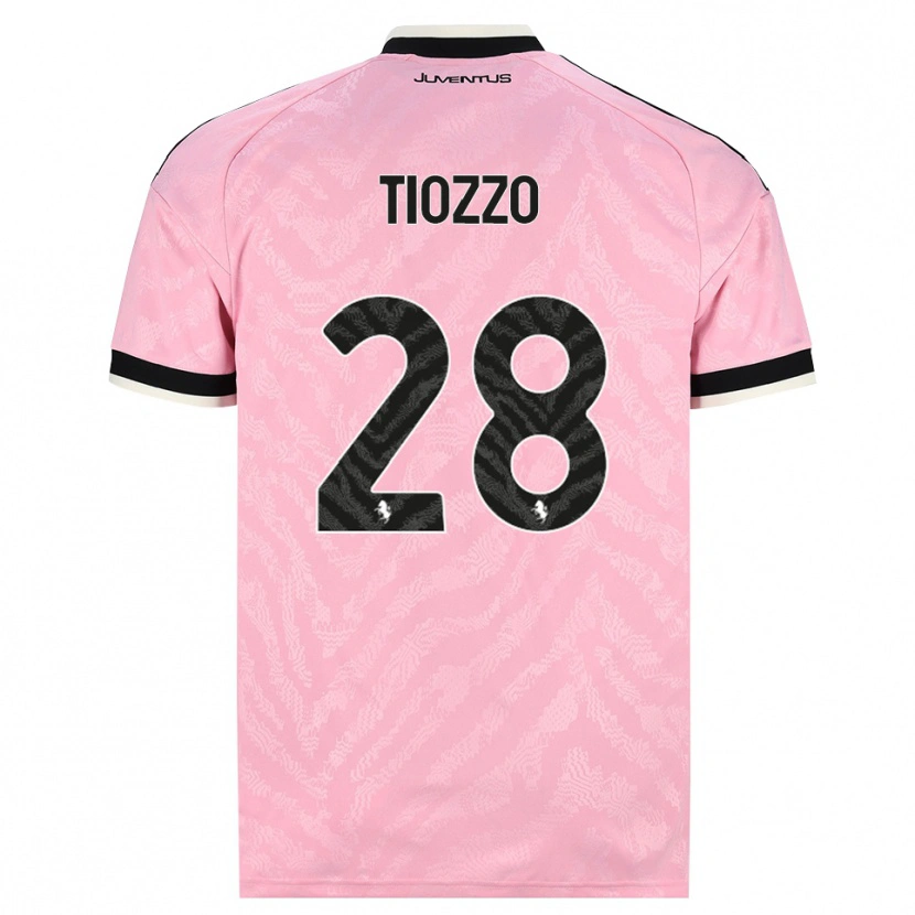 Danxen Bambino Maglia Marco Tiozzo #28 Rosa Nero Kit Gara Away 2026/27 Maglietta