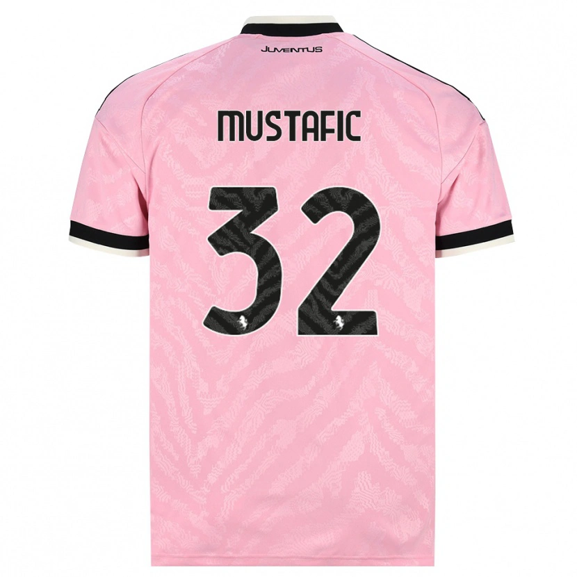 Danxen Bambino Maglia Emma Mustafic #32 Rosa Nero Kit Gara Away 2026/27 Maglietta