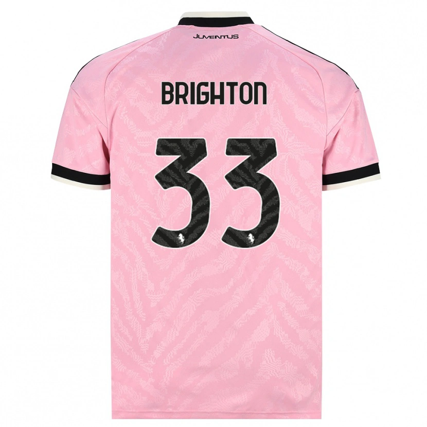 Danxen Bambino Maglia Abi Brighton #33 Rosa Nero Kit Gara Away 2026/27 Maglietta