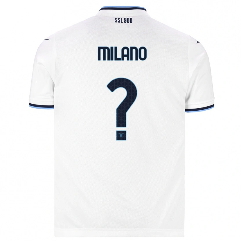 Danxen Bambino Maglia Alessandro Milano #0 Bianco Blu Navy Kit Gara Away 2026/27 Maglietta