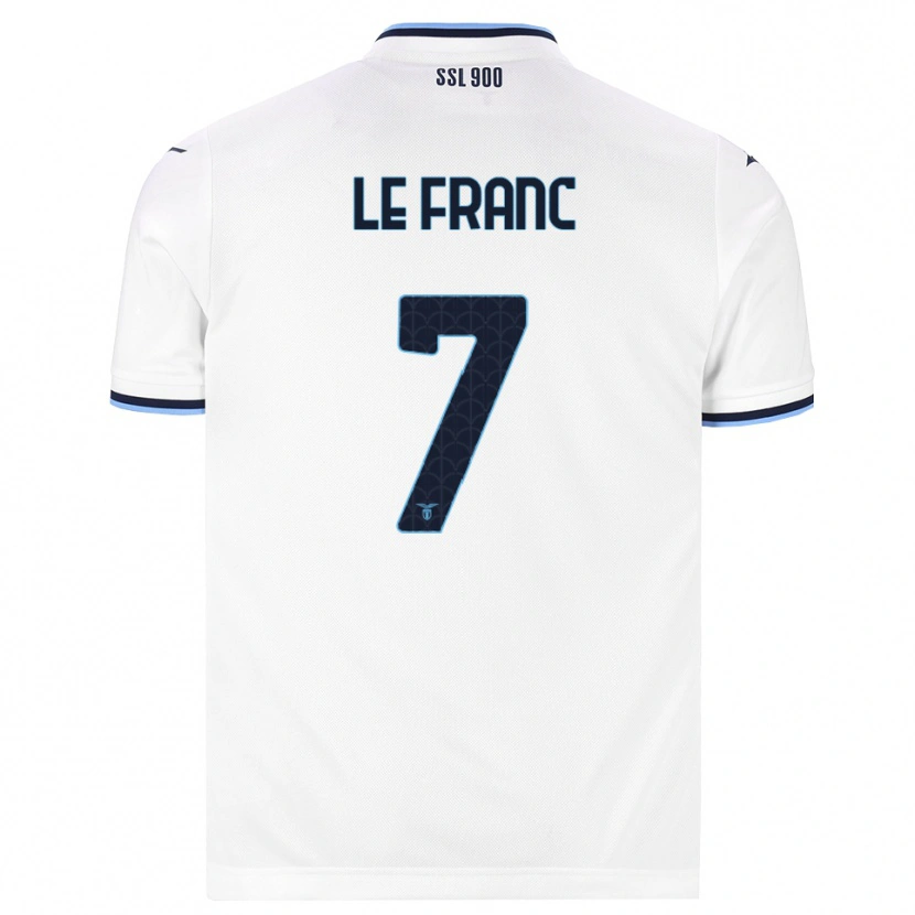 Danxen Bambino Maglia Chloé Le Franc #7 Bianco Blu Navy Kit Gara Away 2026/27 Maglietta