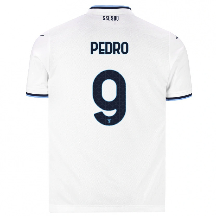 Danxen Bambino Maglia Pedro #9 Bianco Blu Navy Kit Gara Away 2026/27 Maglietta