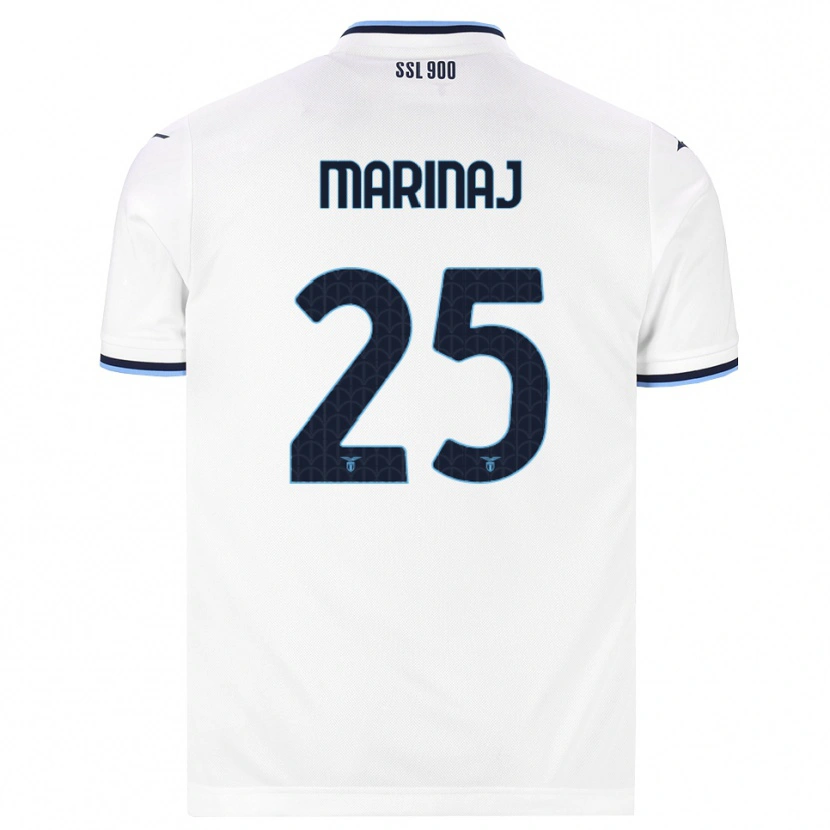 Danxen Bambino Maglia Kledi Marinaj #25 Bianco Blu Navy Kit Gara Away 2026/27 Maglietta