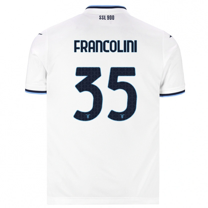 Danxen Bambino Maglia Alice Francolini #35 Bianco Blu Navy Kit Gara Away 2026/27 Maglietta