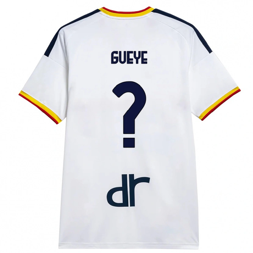 Danxen Bambino Maglia Pape Gueye #0 Bianco Giallo Rosso Kit Gara Away 2026/27 Maglietta