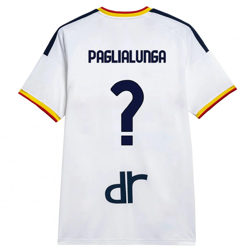 Danxen Bambino Maglia Robert Paglialunga #0 Bianco Giallo Rosso Kit Gara Away 2026/27 Maglietta
