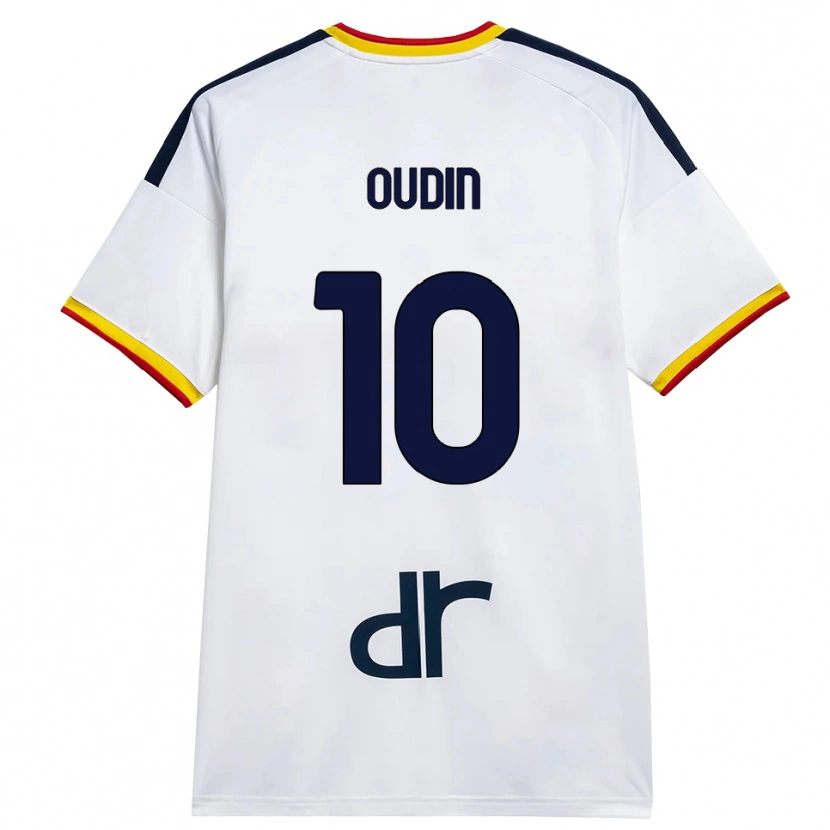 Danxen Bambino Maglia Rémi Oudin #10 Bianco Giallo Rosso Kit Gara Away 2026/27 Maglietta
