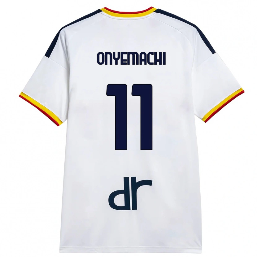 Danxen Bambino Maglia Divine Onyemachi #11 Bianco Giallo Rosso Kit Gara Away 2026/27 Maglietta