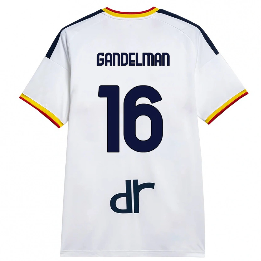 Danxen Bambino Maglia Omri Gandelman #16 Bianco Giallo Rosso Kit Gara Away 2026/27 Maglietta