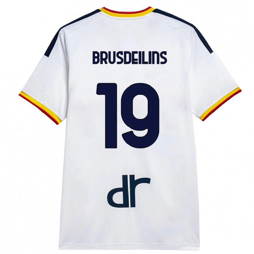 Danxen Bambino Maglia Bilal Brusdeilins #19 Bianco Giallo Rosso Kit Gara Away 2026/27 Maglietta
