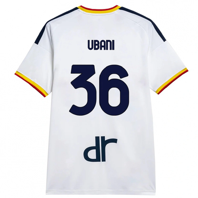 Danxen Bambino Maglia Marlon Ubani #36 Bianco Giallo Rosso Kit Gara Away 2026/27 Maglietta